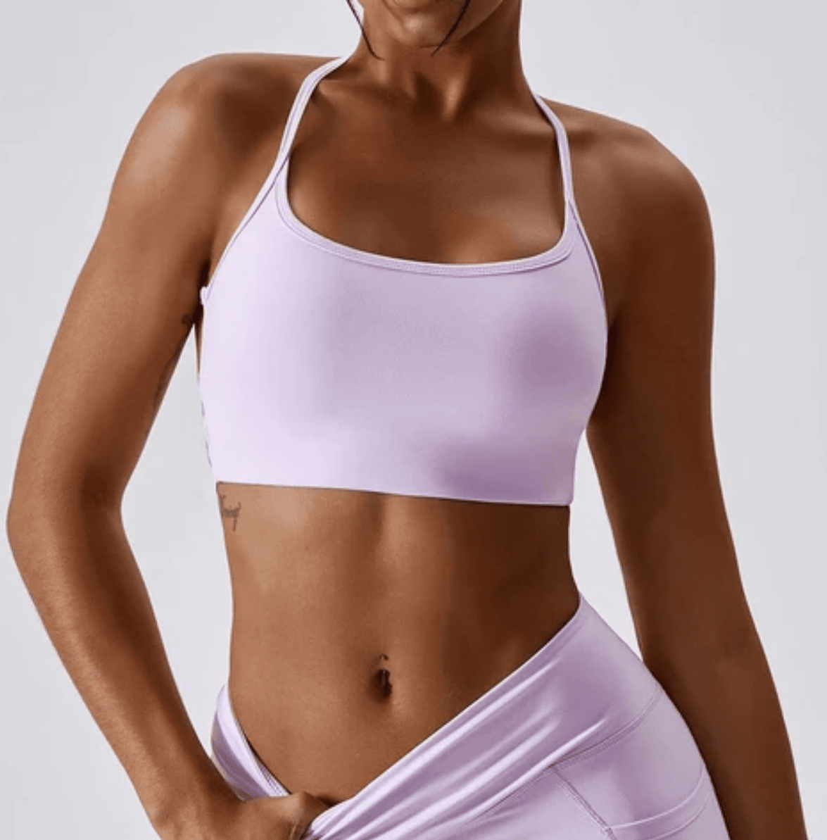 Chic Cross-Back Halter Bra for Ultimate Comfort and Support