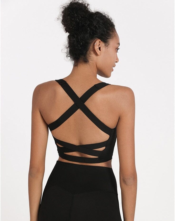 Reversible Brocade Cross-Back Bra for Ultimate Comfort and Style
