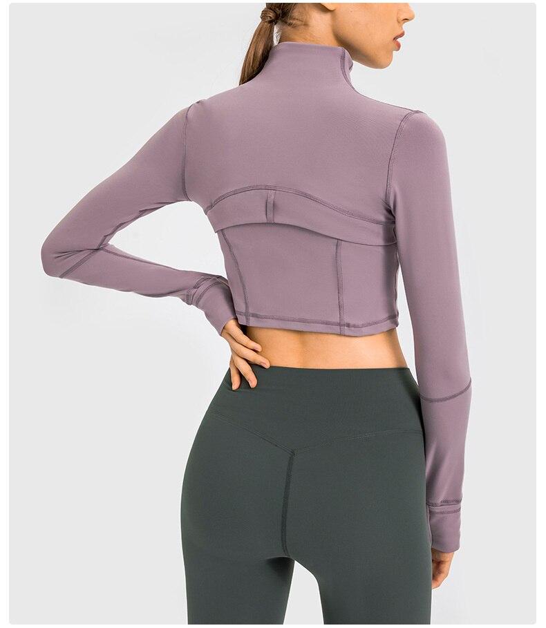 Stylish Zippered Crop Top for Active Runs
