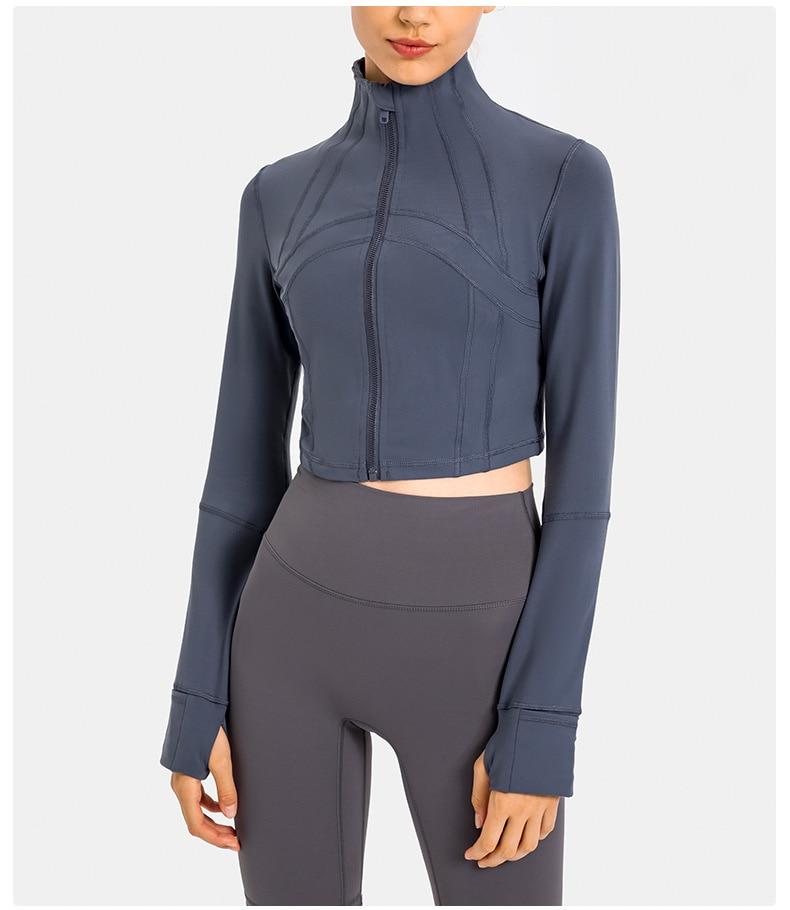 Stylish Zippered Crop Top for Active Runs