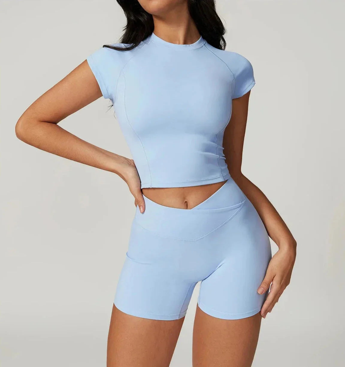 Empower Your Workout: Active Wanders Gym Set - Stylish Shorts & Top Combo