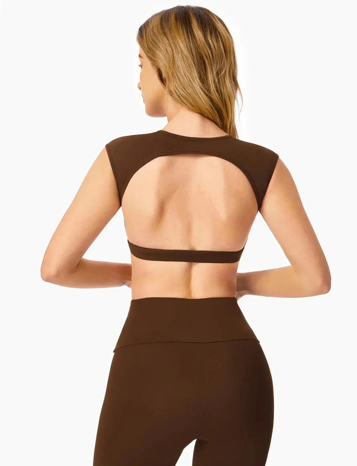 Chic Open Back Crop Top with a Contemporary Flair