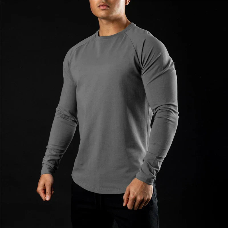Grey Hyperflex Sport Long Sleeve T-Shirt