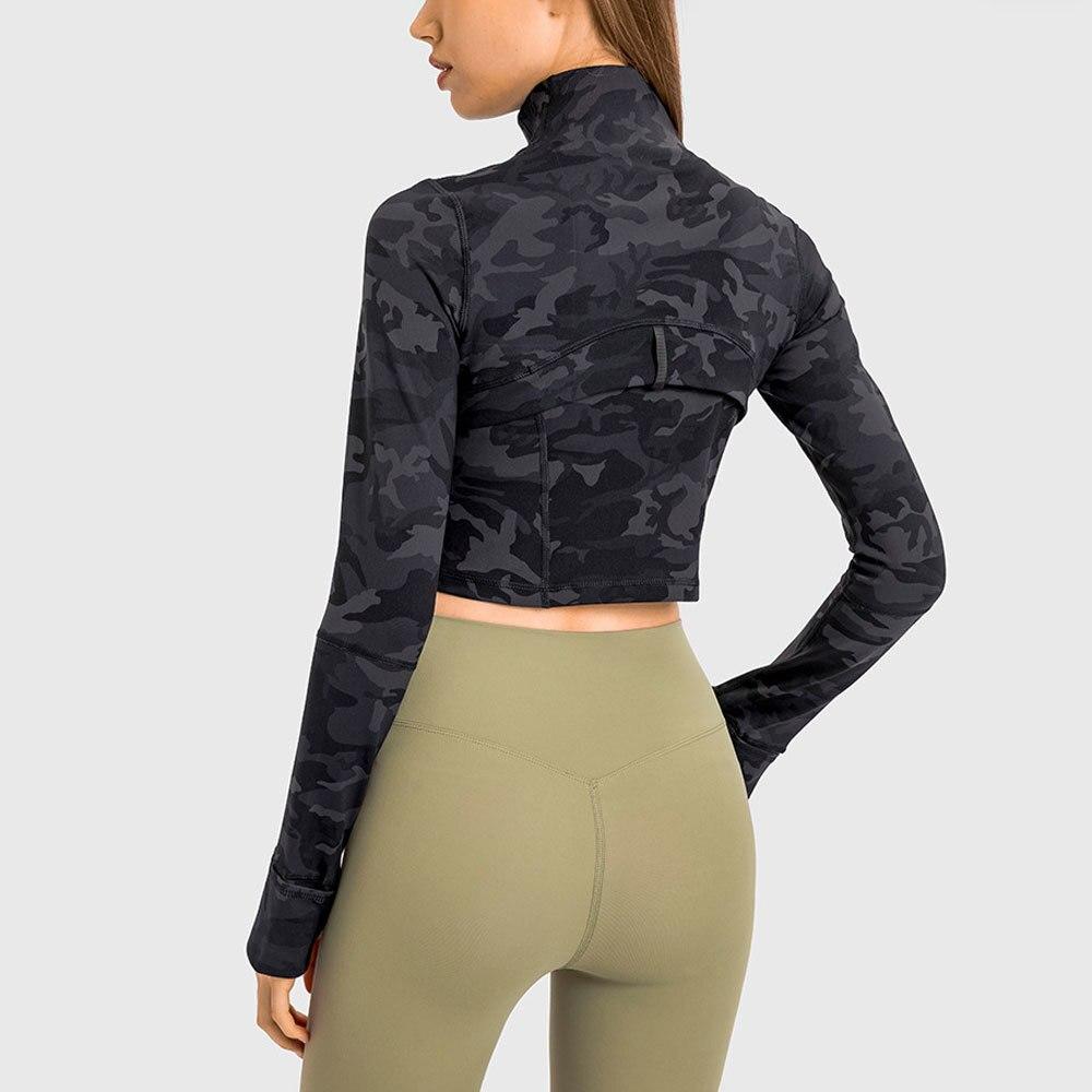Stylish Zippered Crop Top for Active Runs