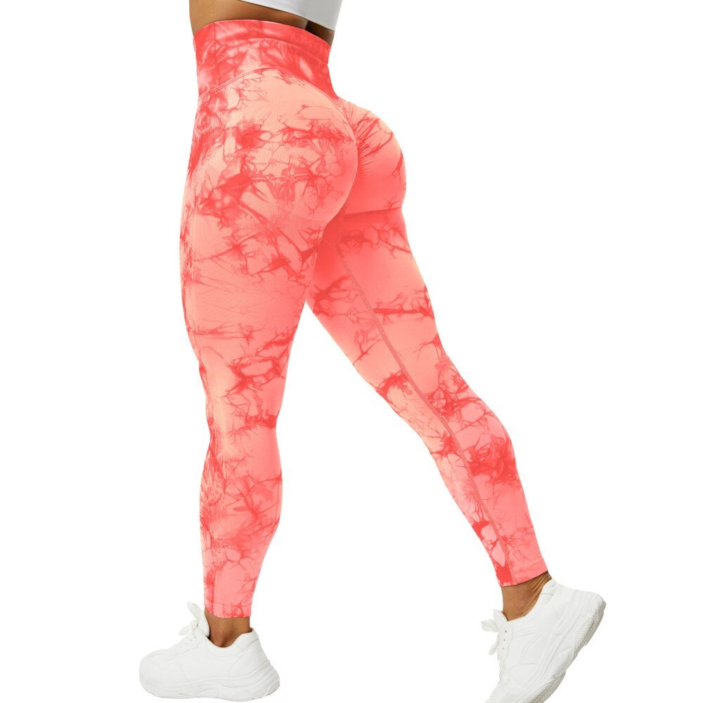 Chic Marble Print Scrunch Leggings