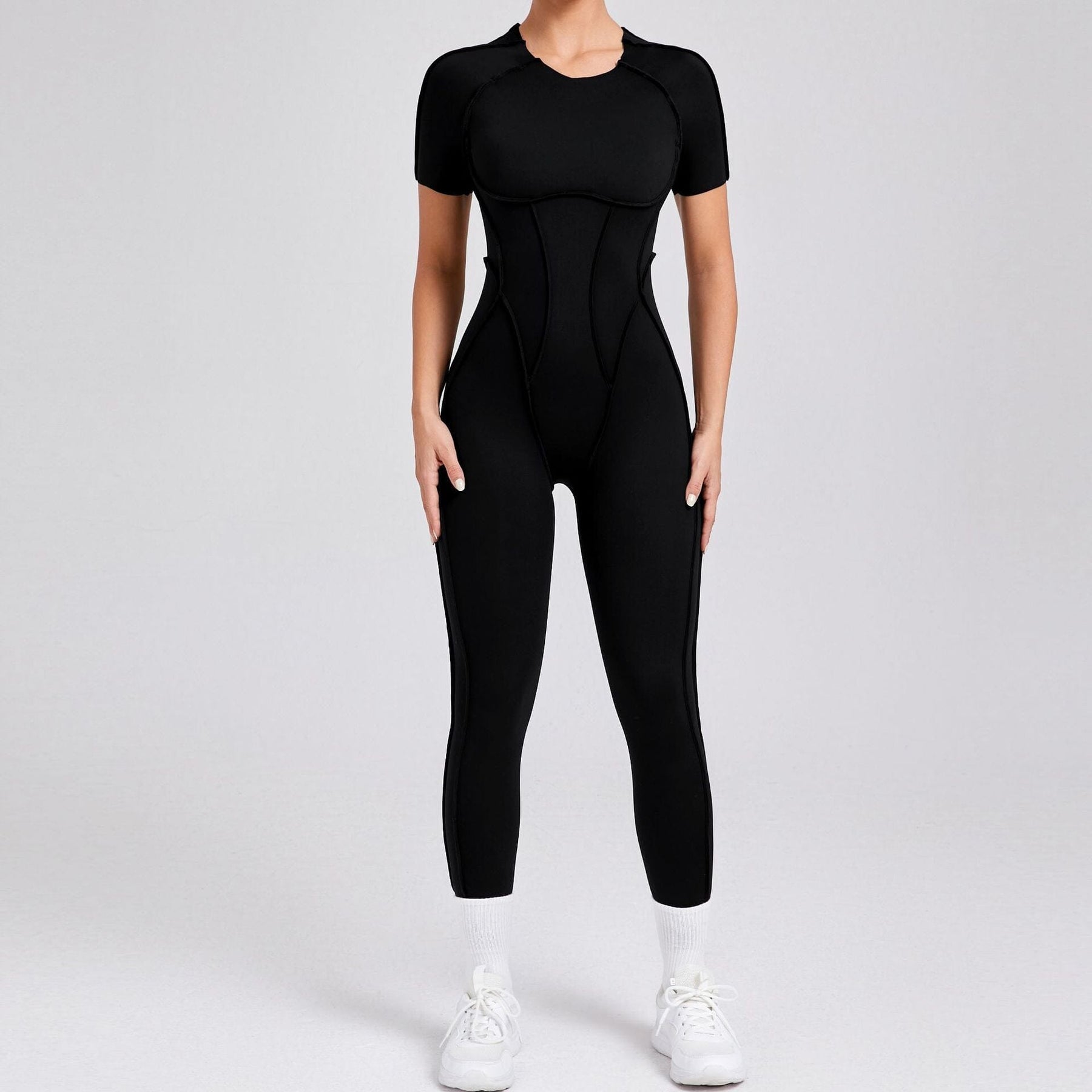 Charming Backless Jumpsuit with a Playful Twist