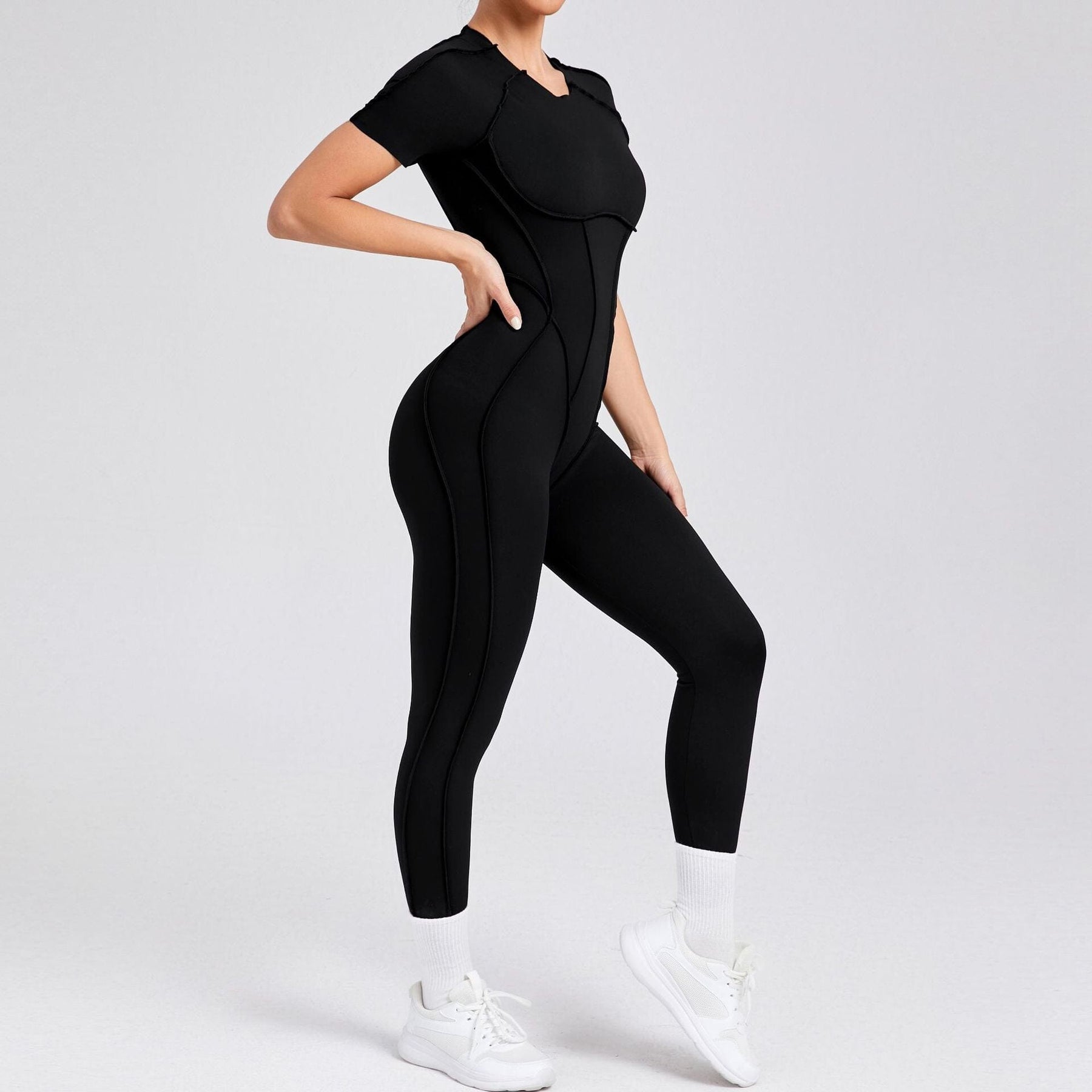 Charming Backless Jumpsuit with a Playful Twist