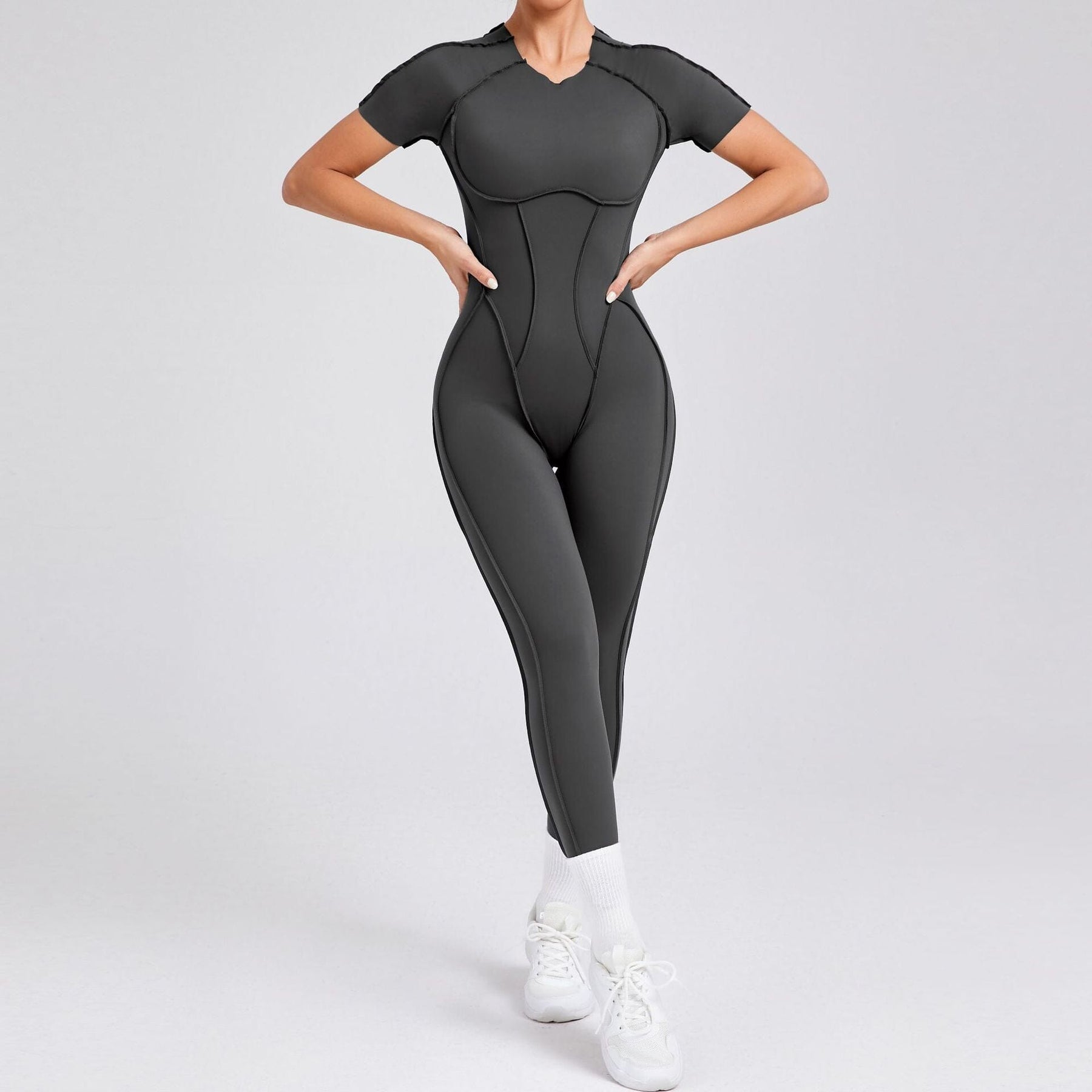 Charming Backless Jumpsuit with a Playful Twist