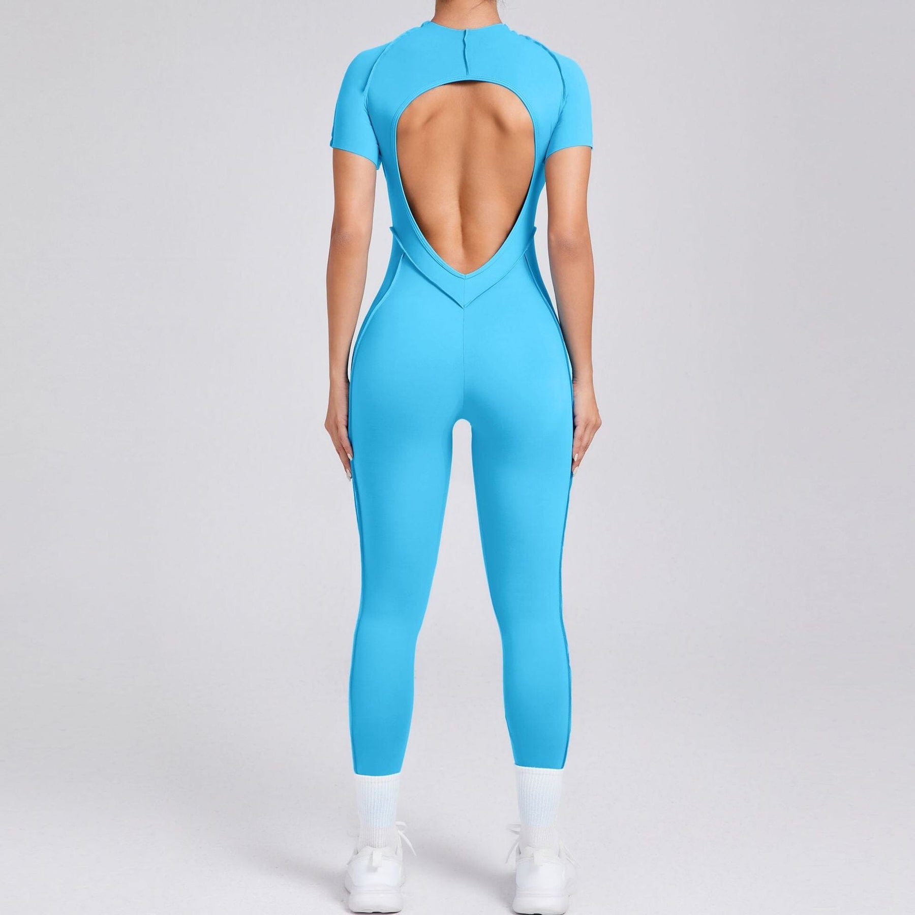 Charming Backless Jumpsuit with a Playful Twist