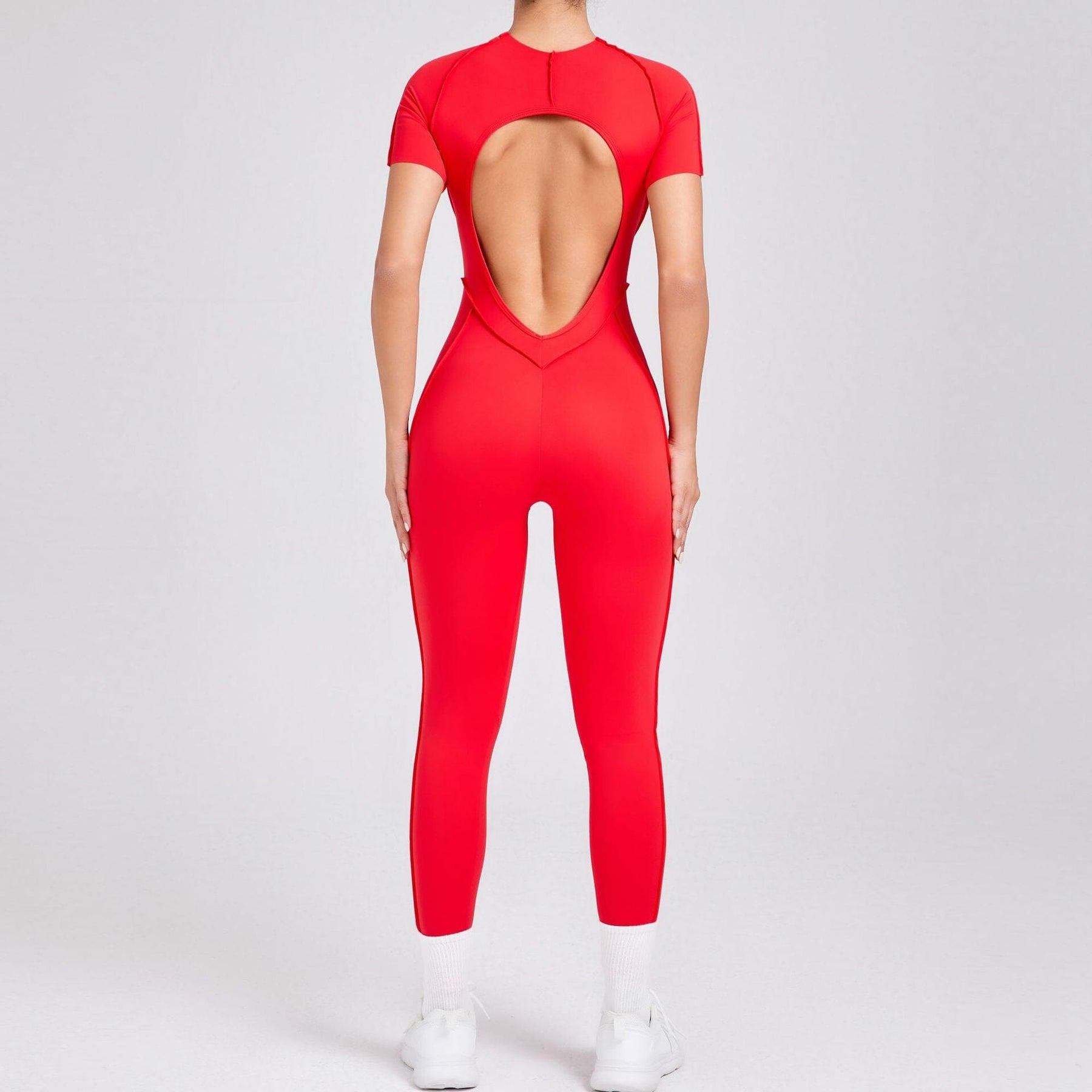 Charming Backless Jumpsuit with a Playful Twist