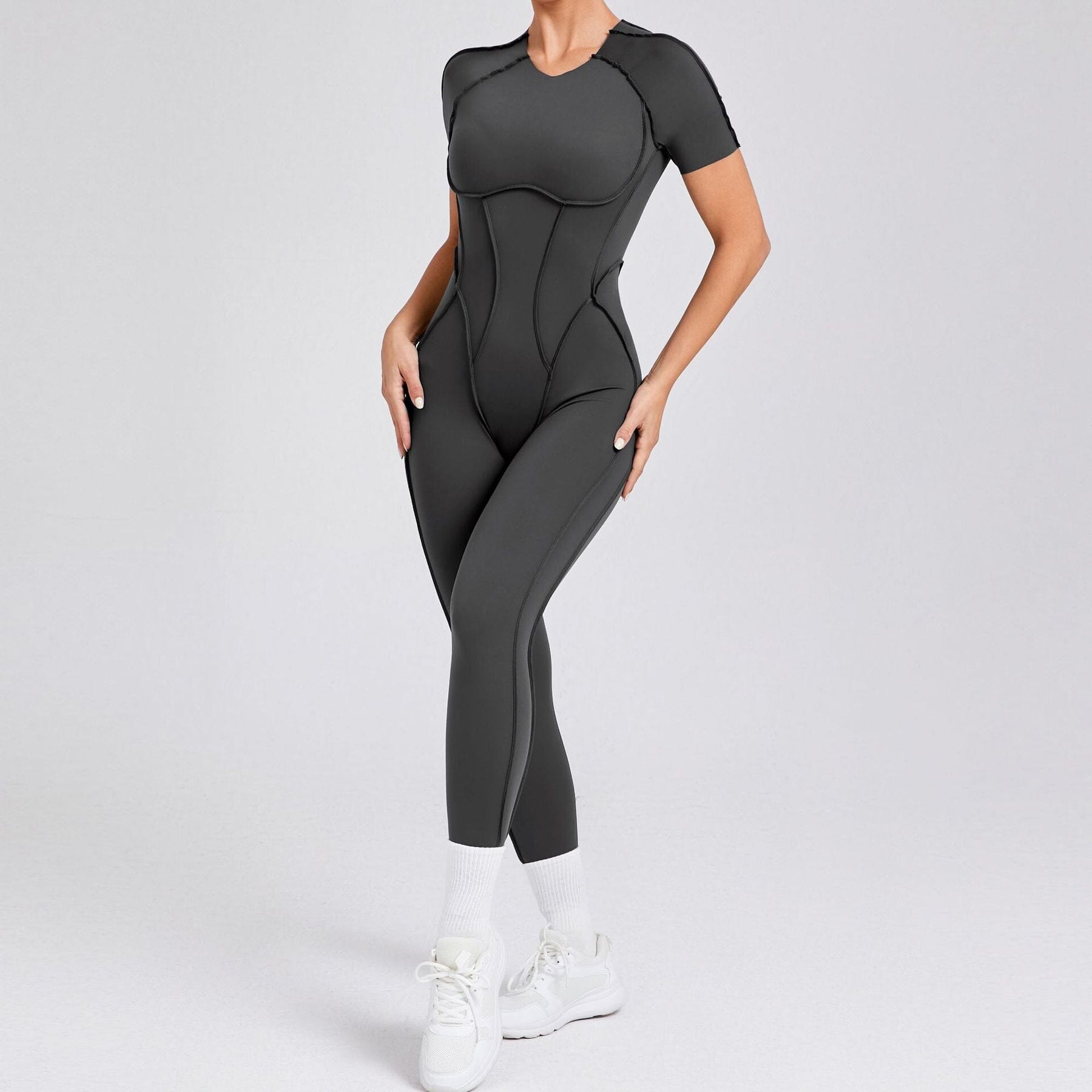 Charming Backless Jumpsuit with a Playful Twist
