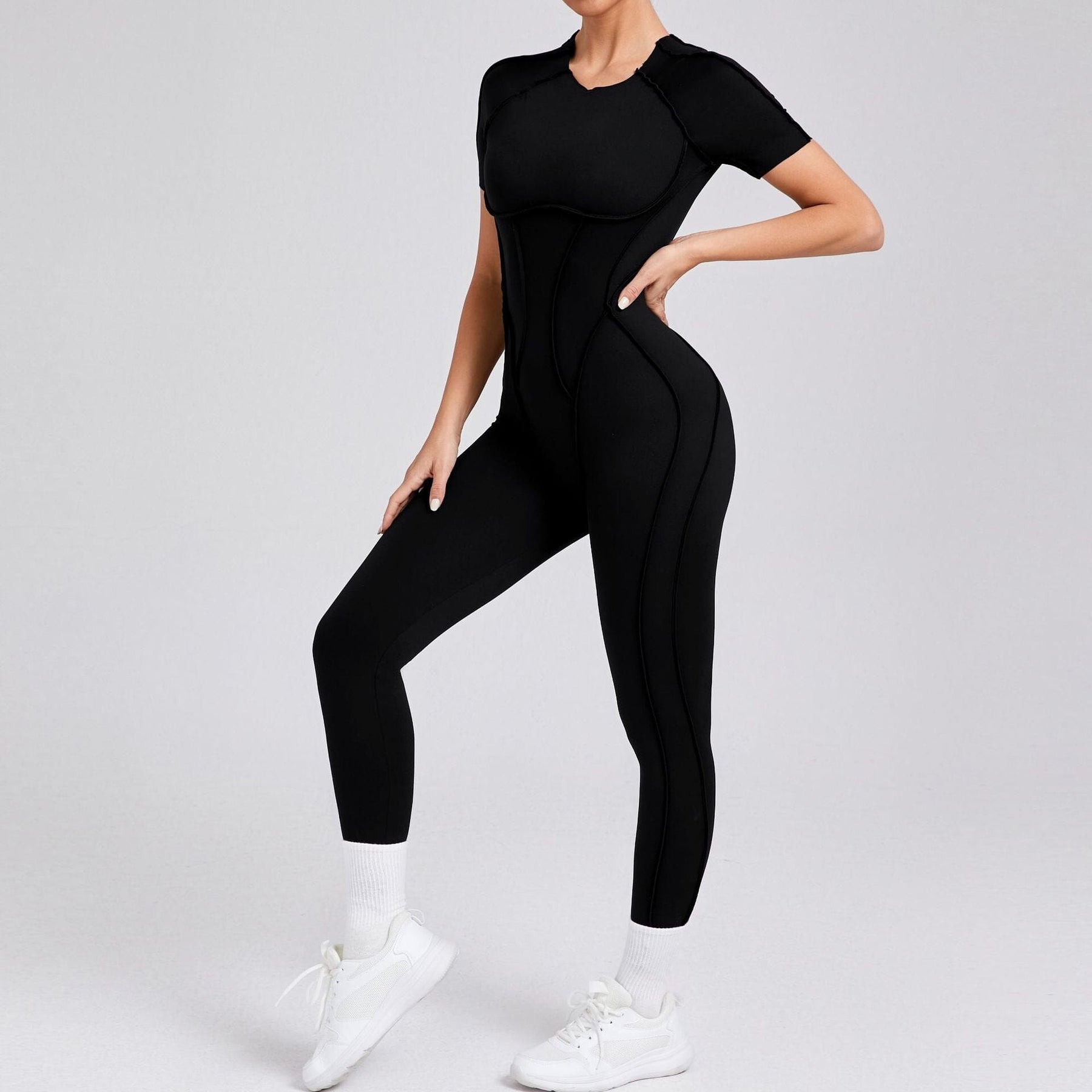 Charming Backless Jumpsuit with a Playful Twist