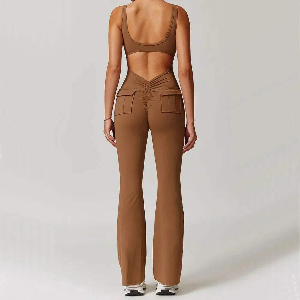 Chic & Stylish Flared Pocket Jumpsuit