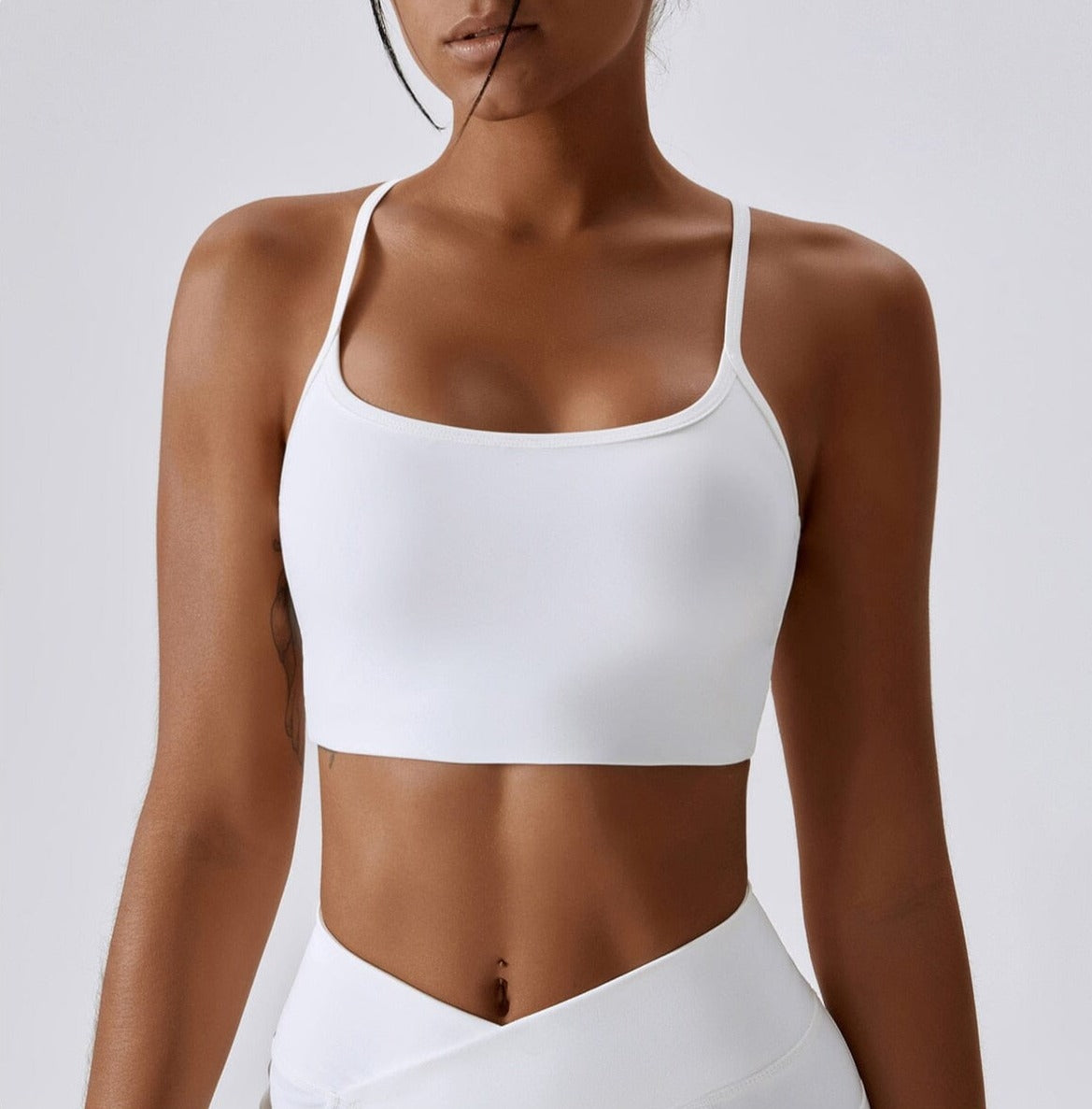 Chic Cross-Back Halter Bra for Ultimate Comfort and Support