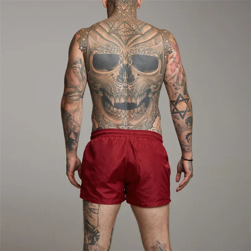 Red Track Shorts