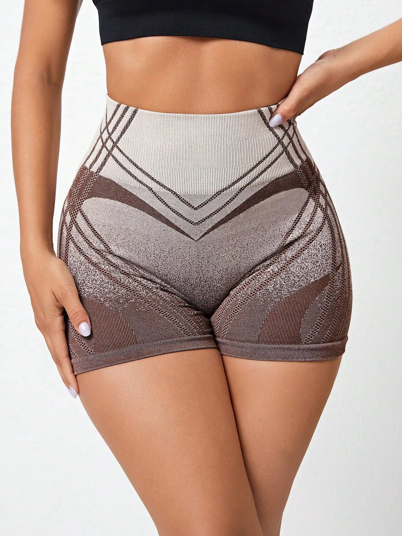 Chic Striped High-Waisted Hustle Shorts