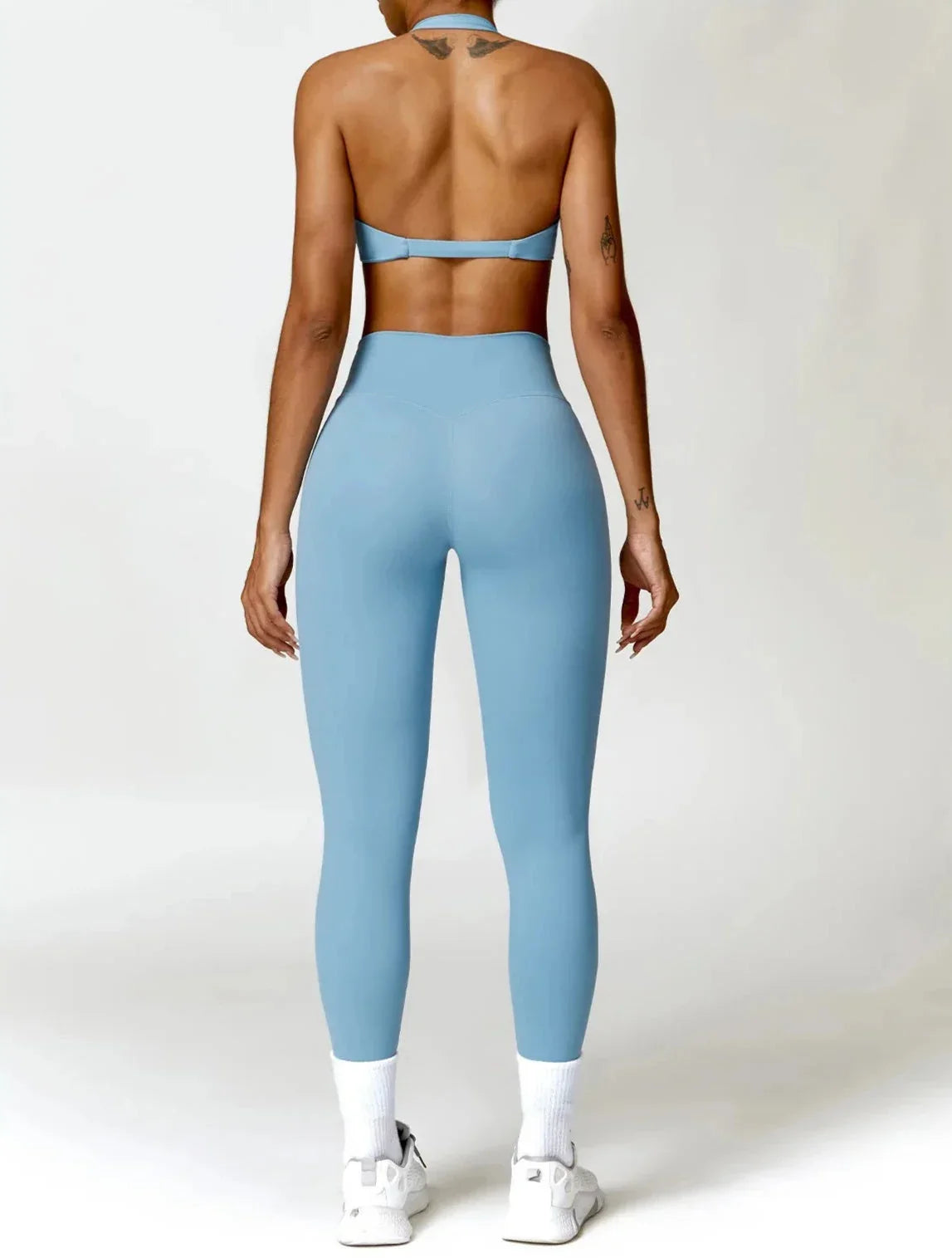 Chic Glam Flow Yoga Ensemble - Leggings & Stylish Top