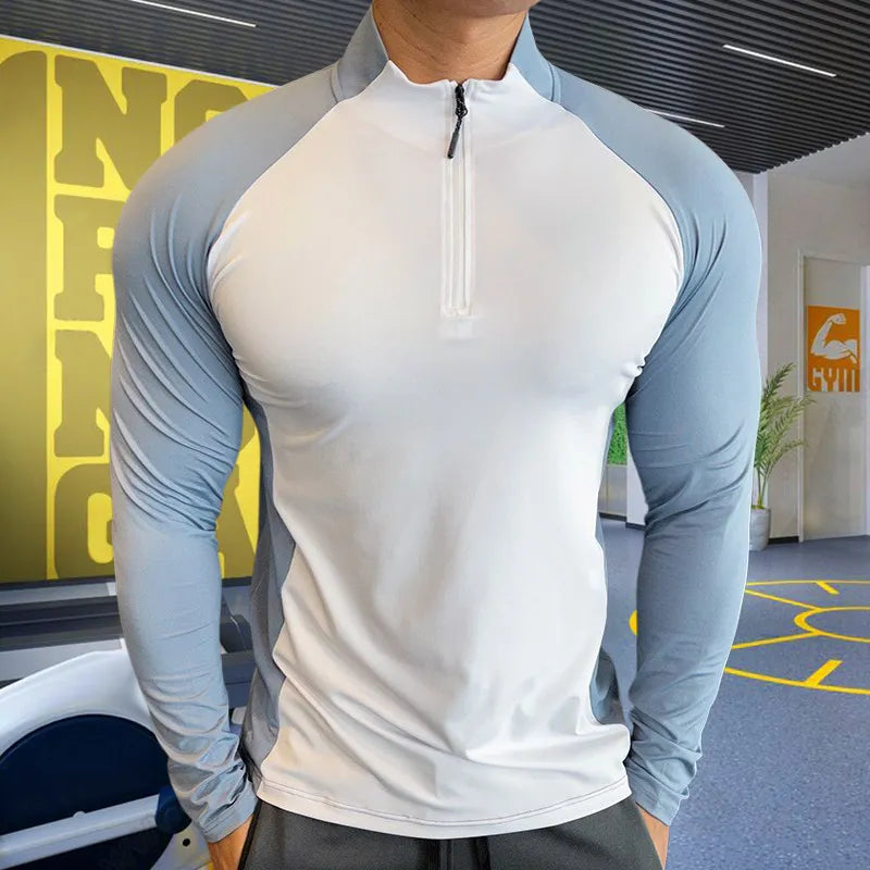 Sky Blue-White Core Long Sleeve T-Shirt