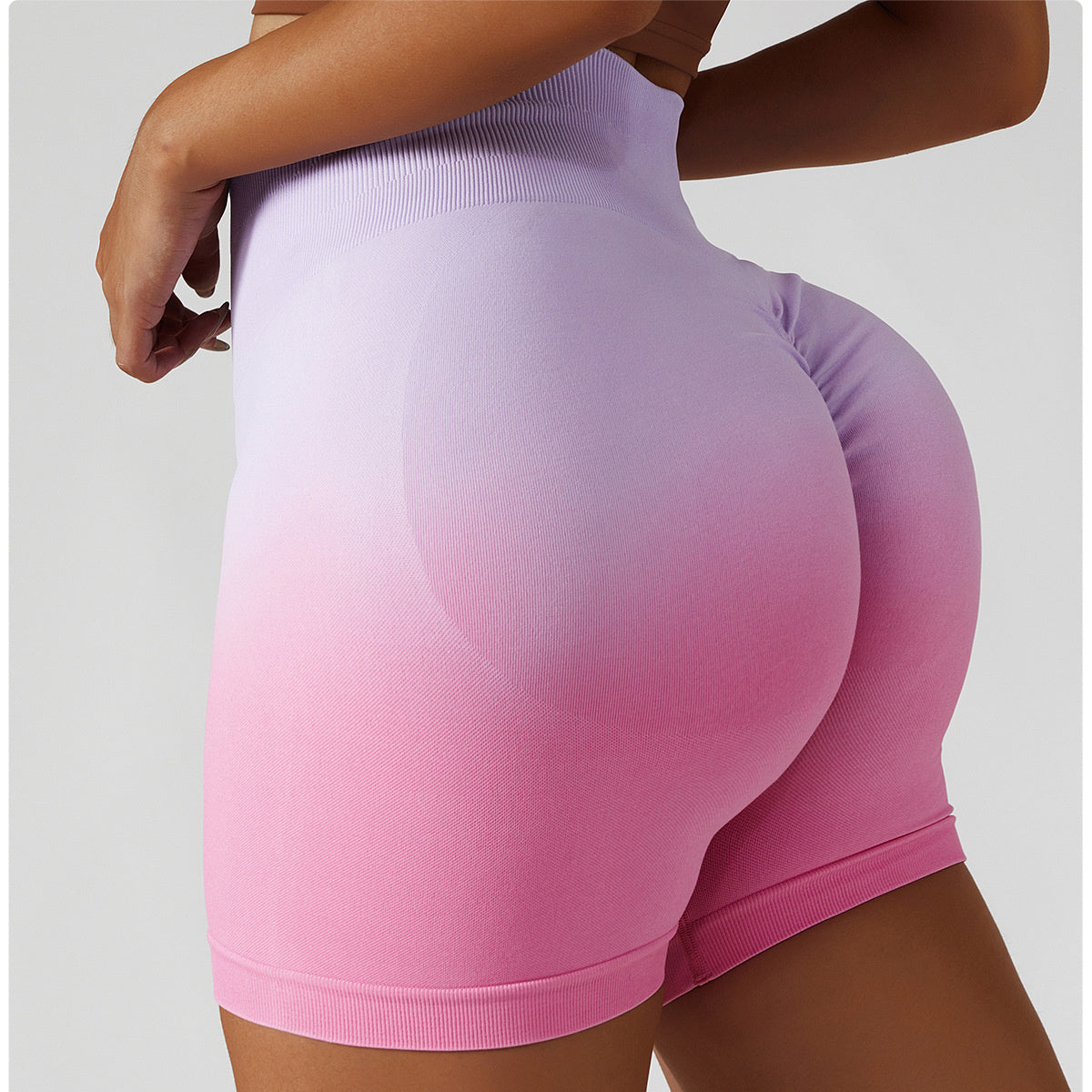 Vibrant Gradient Seamless Performance Shorts