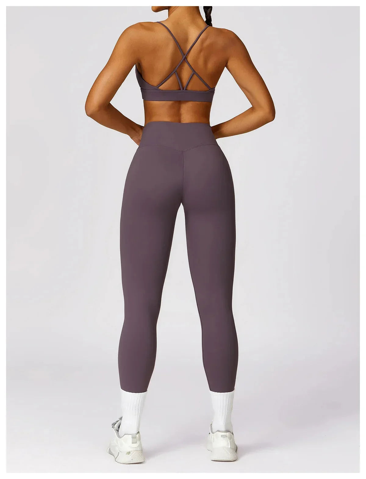 Empower Your Workout Crisscross Gym Set - Stylish Leggings & Supportive Bra