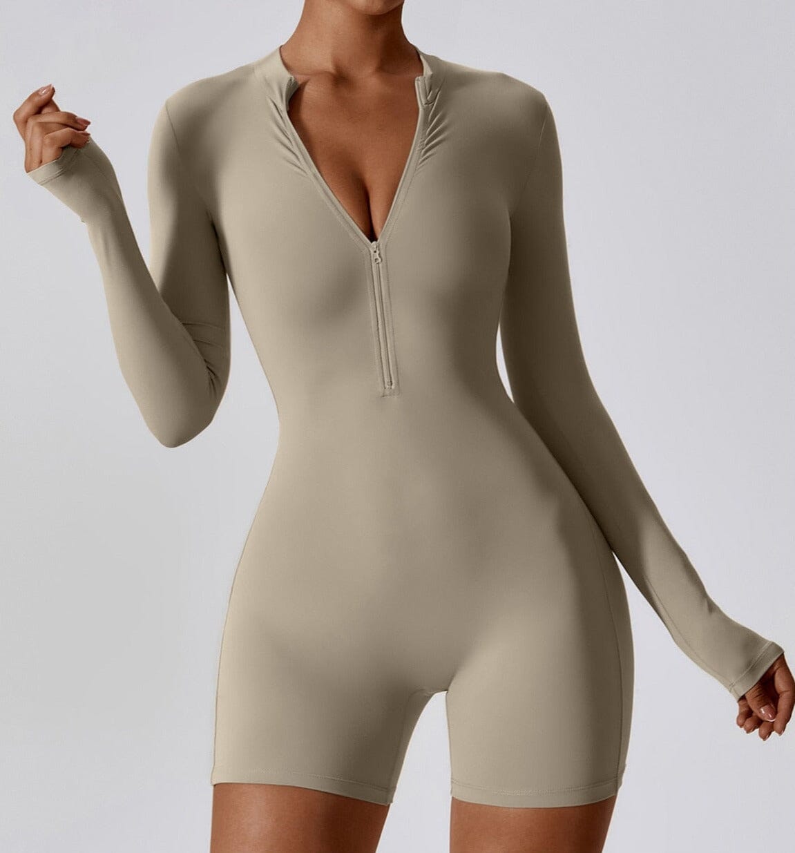Chic Element Zip-Up Jumpsuit for Effortless Style