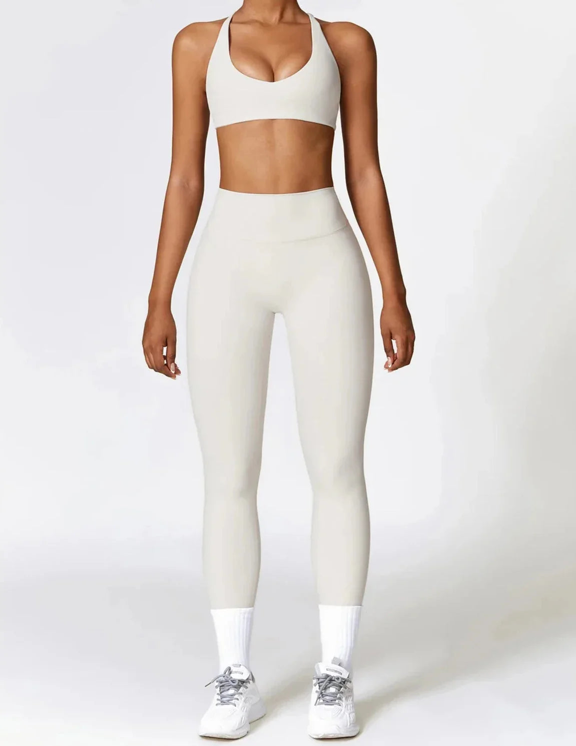 Enchanting Cross Back Activewear Set - Stylish Leggings & Top Combo