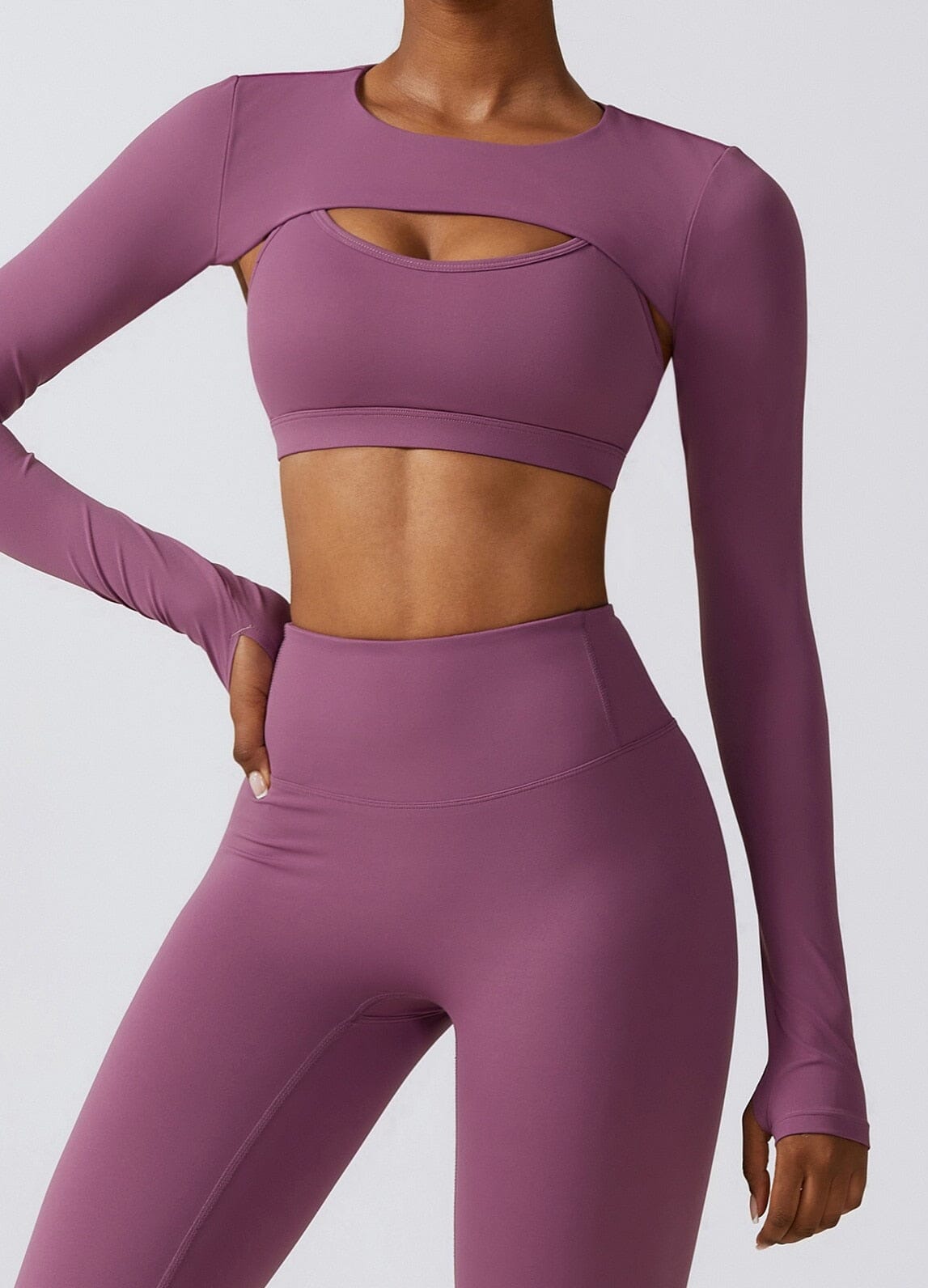 Stylish Three-Piece Overall Set - Leggings & Coordinating Top