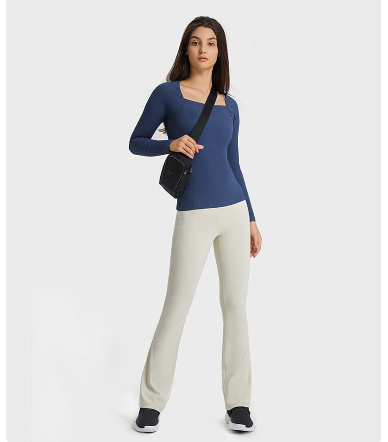 Chic Jade Bell-Bottom Trousers for Effortless Style