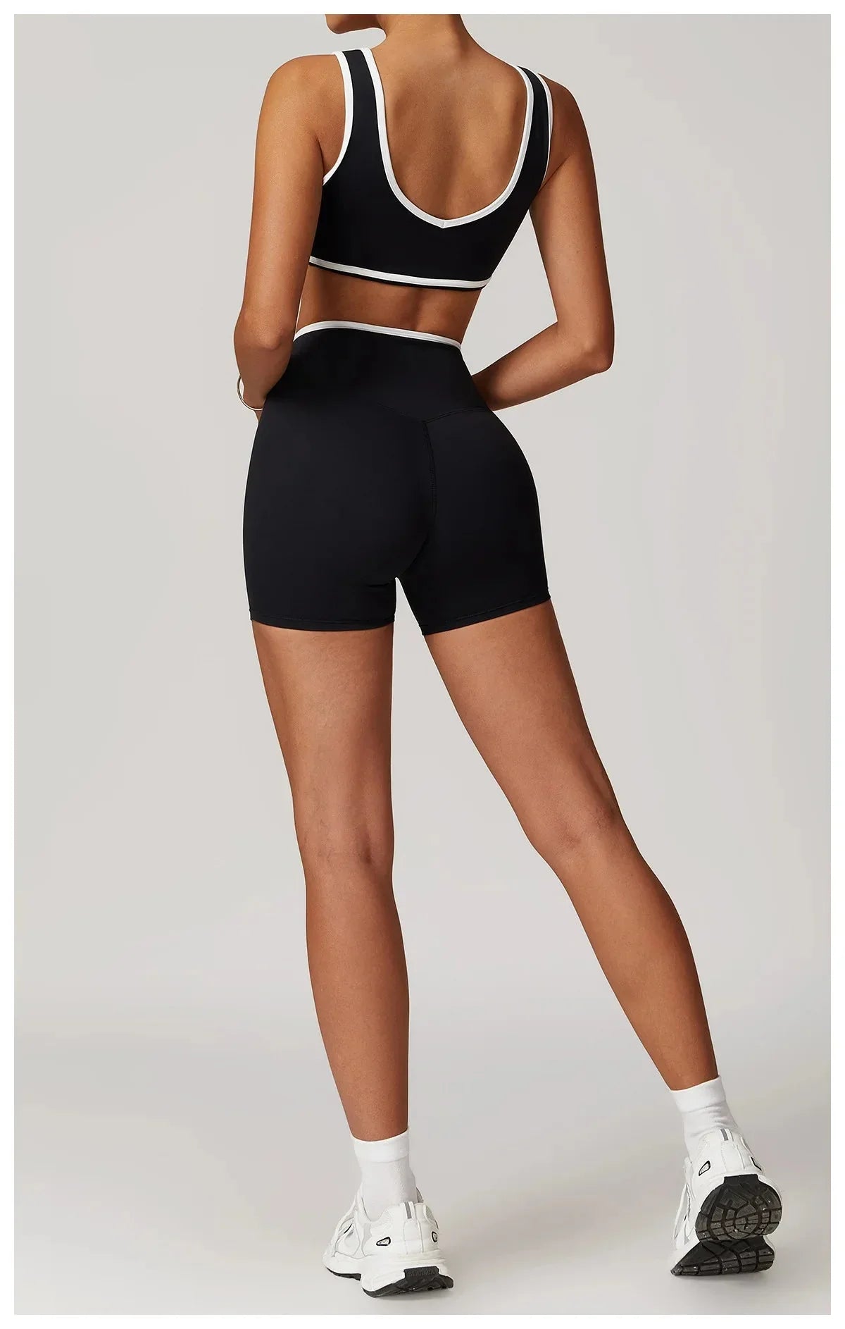 Elevate Your Workout: Myriad Step Up Gym Set with Stylish Shorts and Supportive Bra