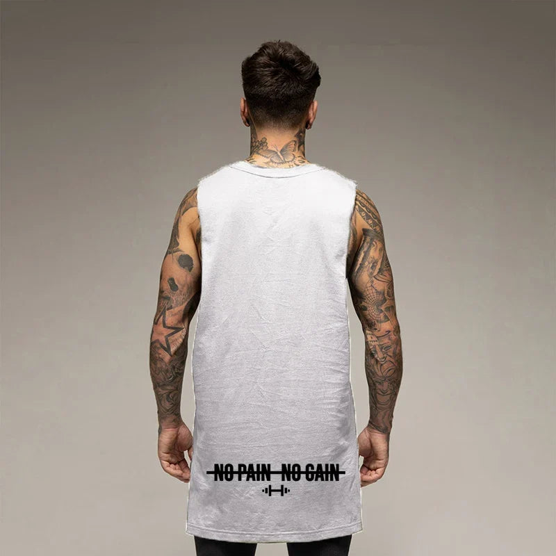 White Muscle Tank Top