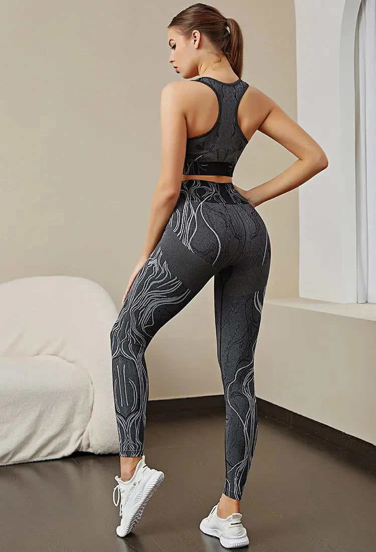 Empower Your Workout: Iconic Femme Seamless Leggings & Top Set