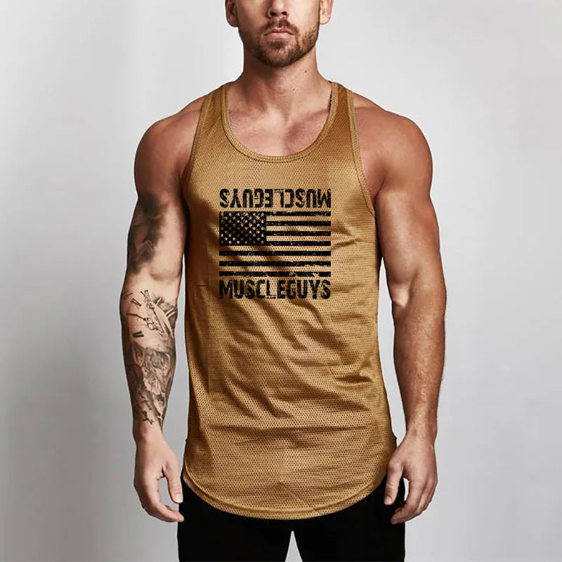 Gold MuscleGuys Tank Top 1.0