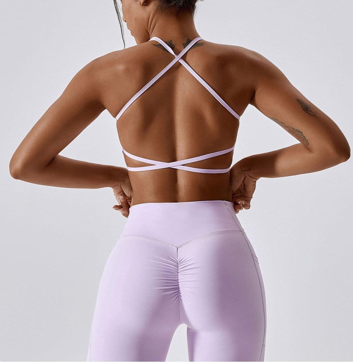 Chic Cross-Back Halter Bra for Ultimate Comfort and Support