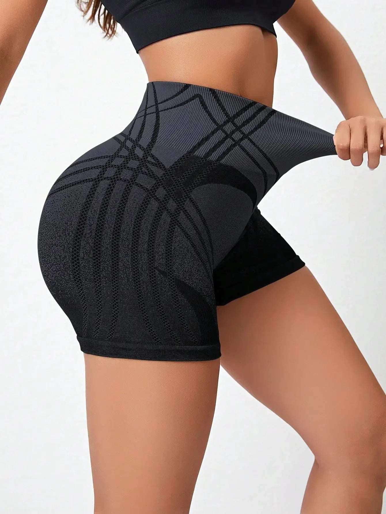 Chic Striped High-Waisted Hustle Shorts
