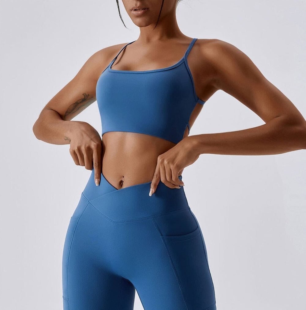 Chic Cross-Back Halter Bra for Ultimate Comfort and Support