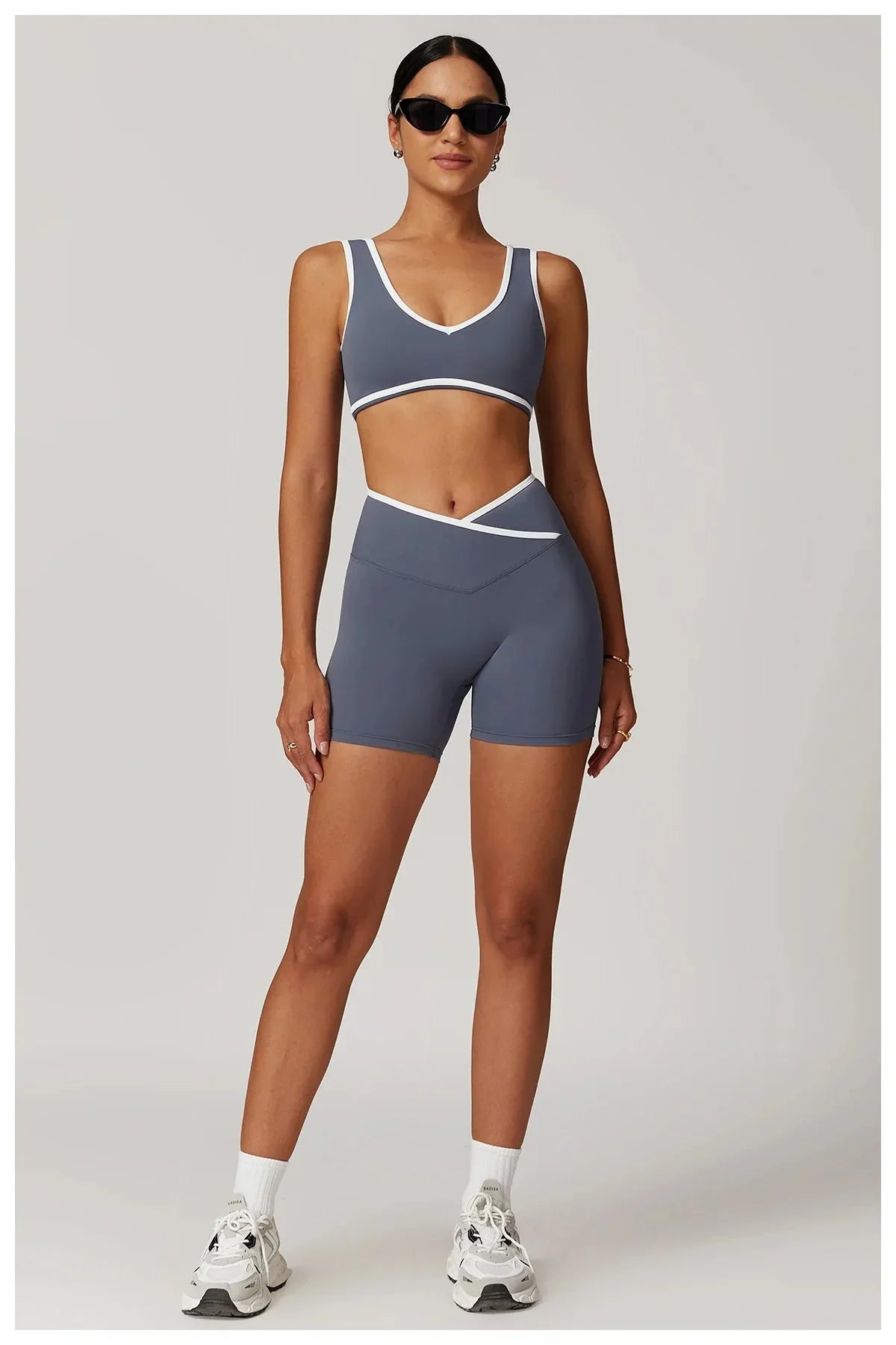 Elevate Your Workout: Myriad Step Up Gym Set with Stylish Shorts and Supportive Bra
