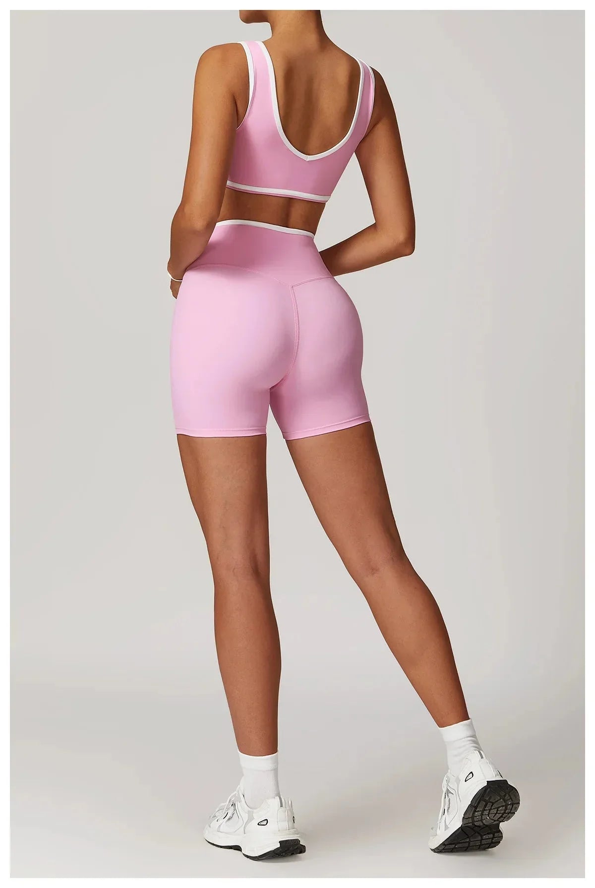 Elevate Your Workout: Myriad Step Up Gym Set with Stylish Shorts and Supportive Bra