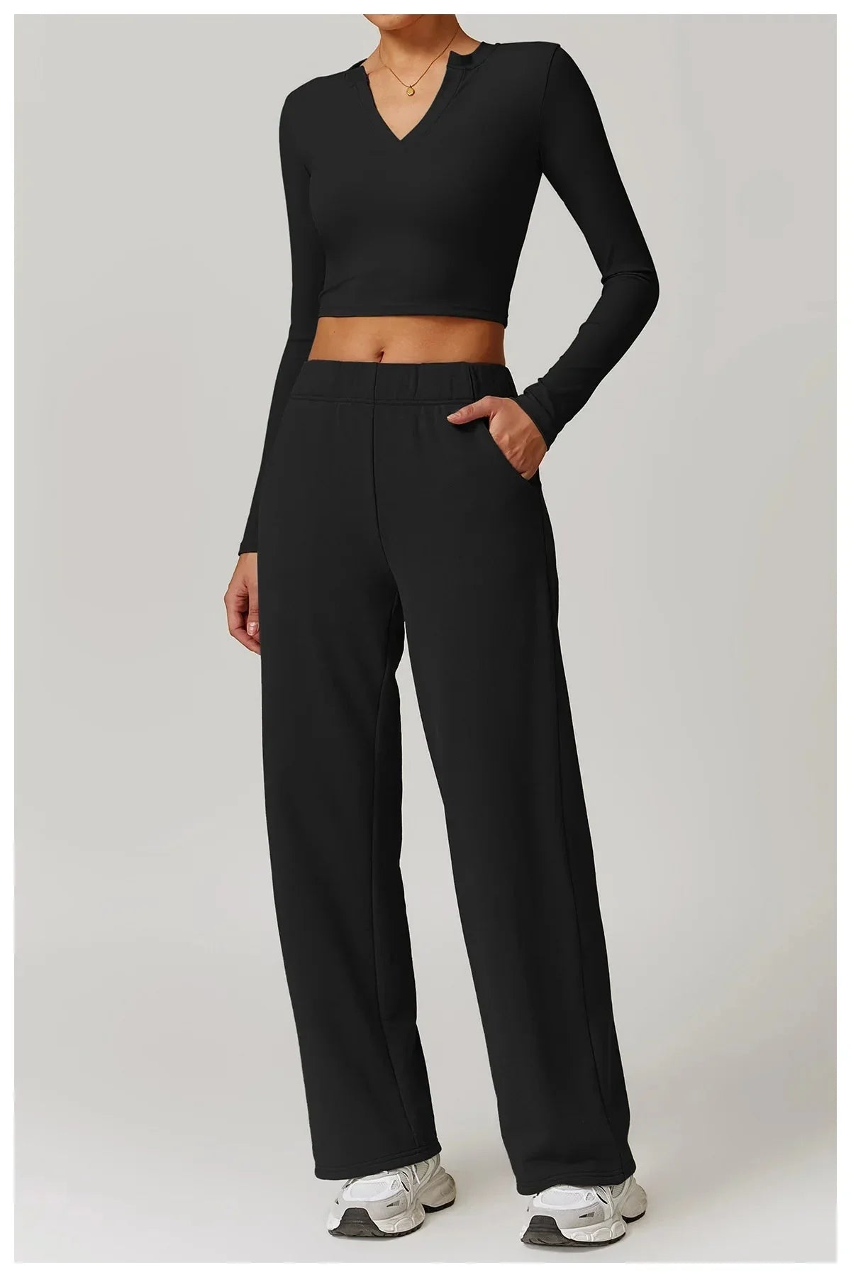 Transform Your Workout: Obsession Long Sleeve Activewear Set - Stylish Top & Comfy Pants