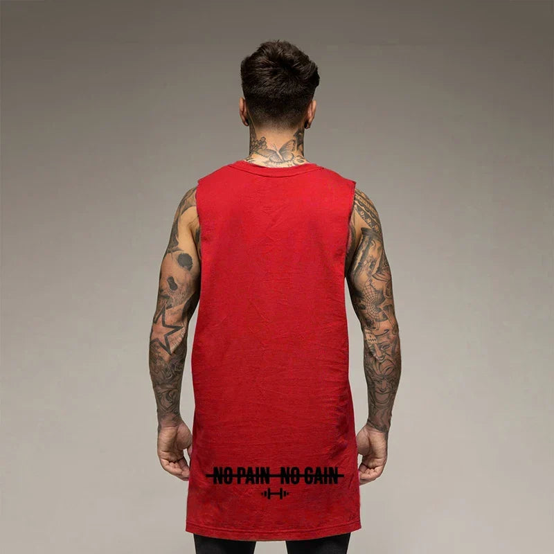 Red Muscle Tank Top