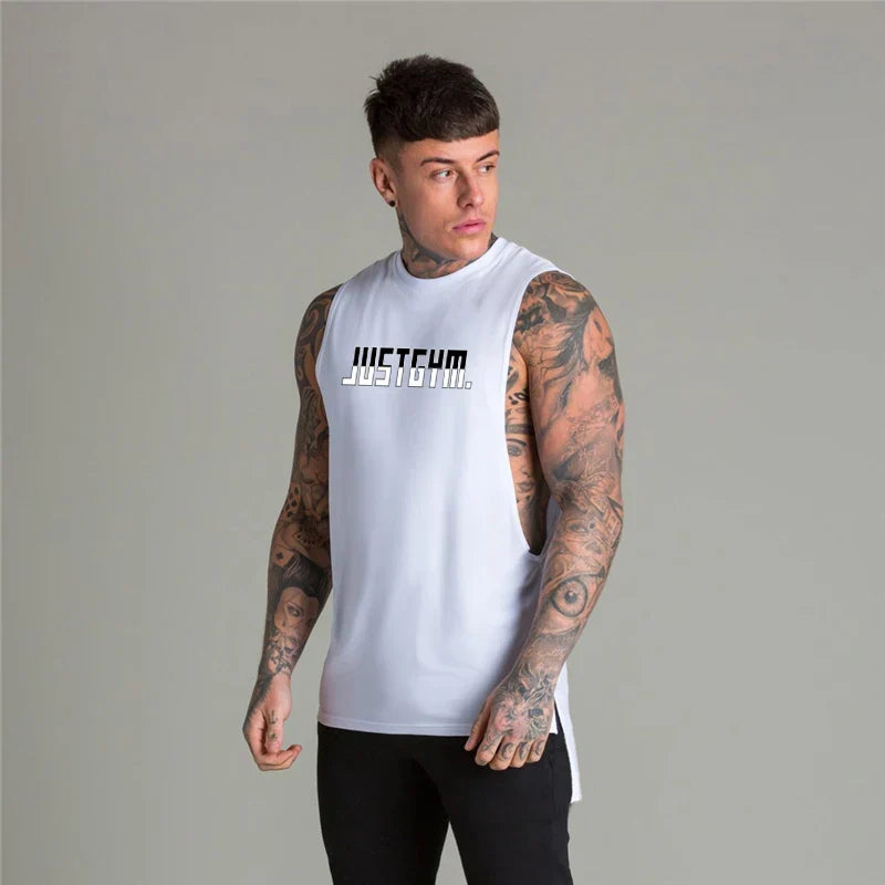 White Just Gym Tank Top