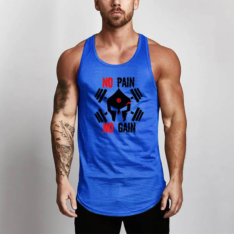 Blue Compression Tank Top