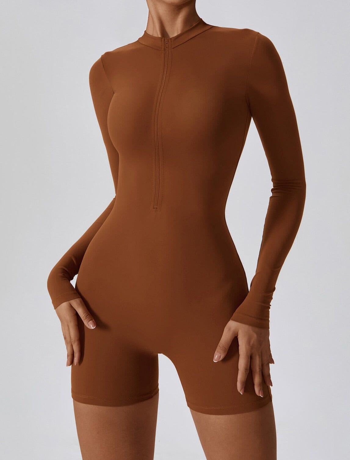 Chic Element Zip-Up Jumpsuit for Effortless Style