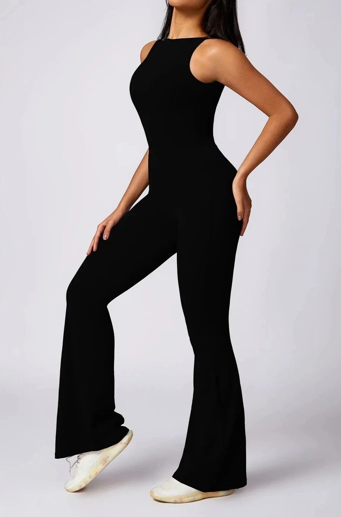 Glamorous Backless Flared Jumpsuit