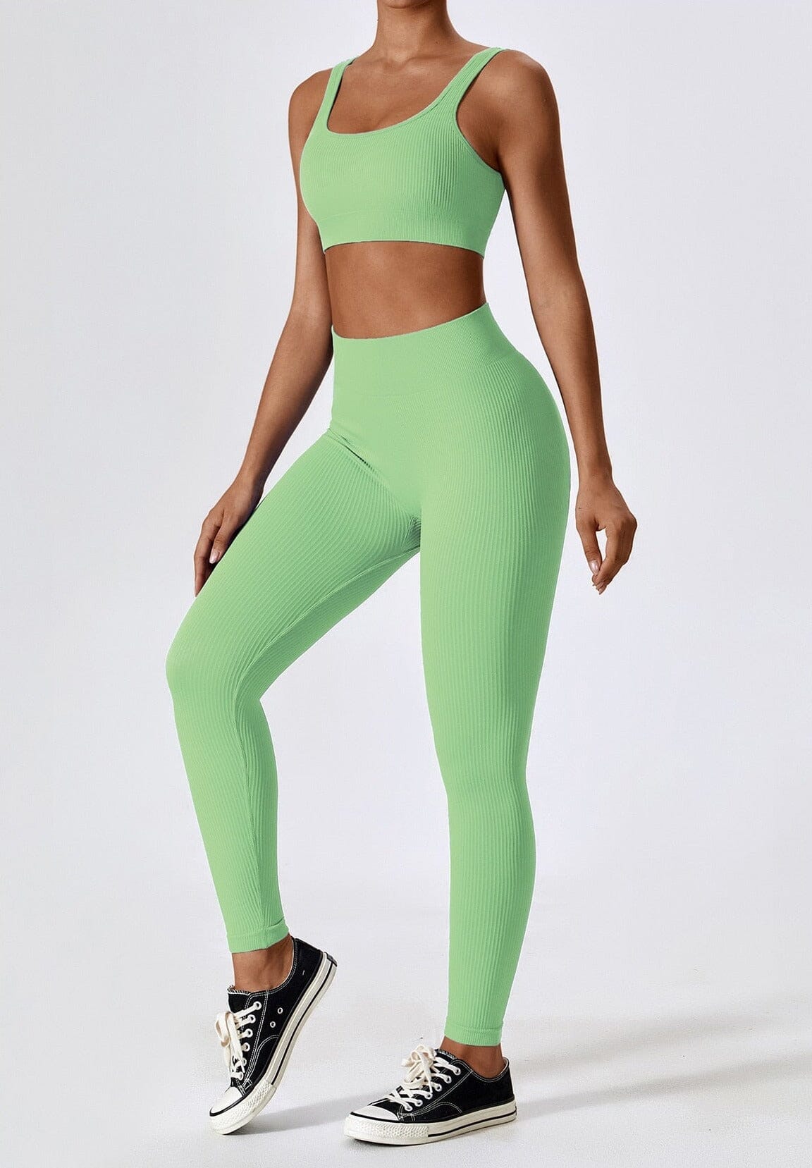 Grove Essential Seamless Bra Set - Stylish Leggings and Top Combo