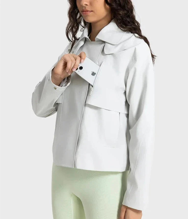 Versatile Windbreaker Jacket with Removable Hood