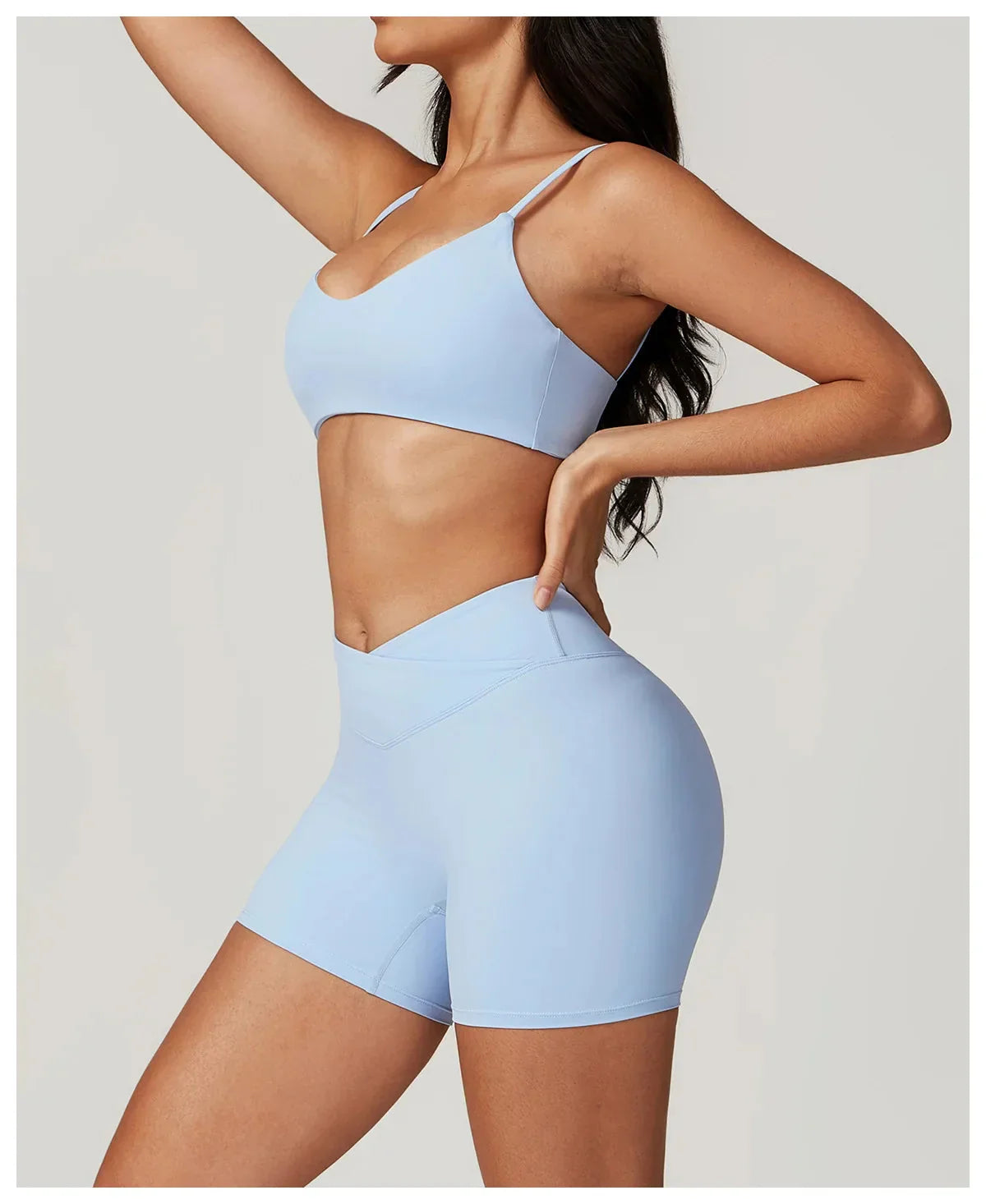 Elevate Your Workout: Stylish Shorts & Bra Gym Set by Active Wanders