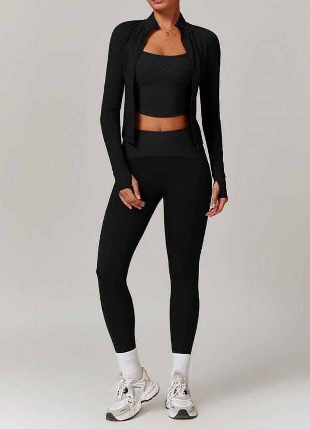 Ultimate Infinite Jacket Gym Set - Stylish Leggings & Performance Top