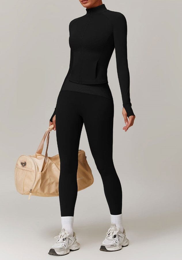 Ultimate Infinite Jacket Gym Set - Stylish Leggings & Performance Top