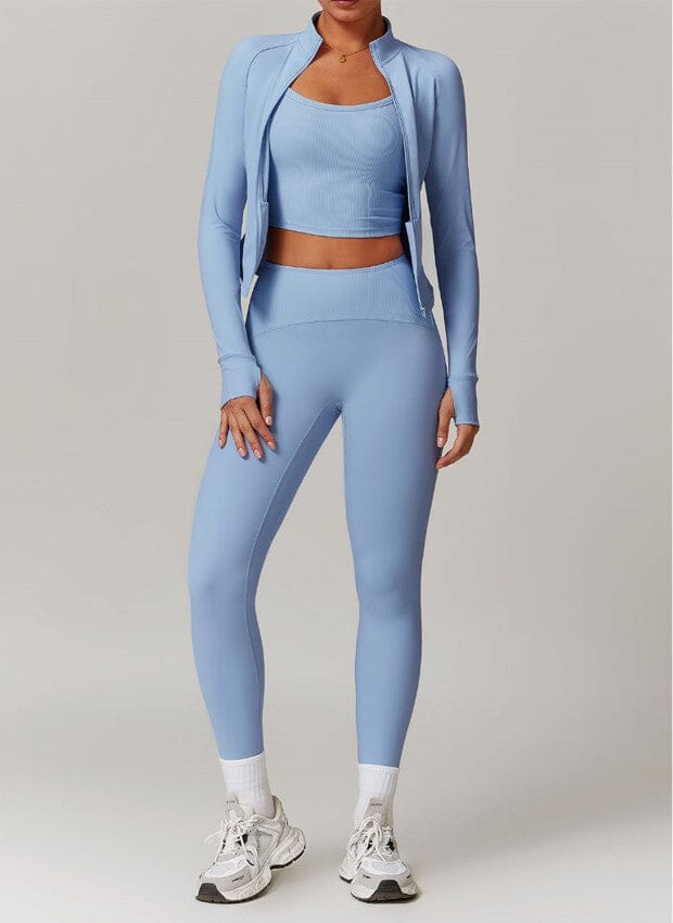 Ultimate Infinite Jacket Gym Set - Stylish Leggings & Performance Top