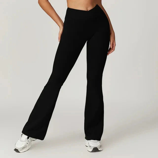 Chase Elegant High-Waisted Flared Trousers